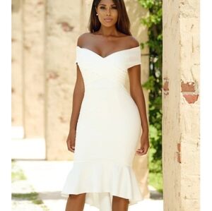 Lady Black Tie White Brienne Dress - Size 12
